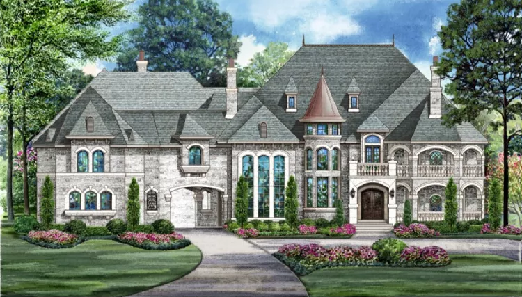 image of french country house plan 8782